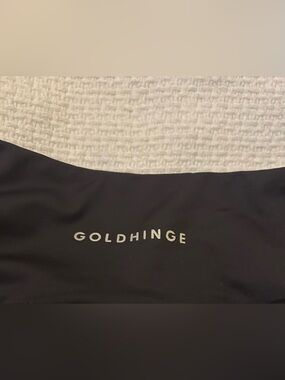 GoldHinge Black Pleated Skirt Logo Small